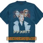 Pp Krit Oversized Tshirt in Dark Blue dari Balenciaga
